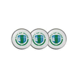 Irvine city flag golf ball marker