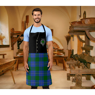 Irvine Clan Badge & Tartan Kilt Apron