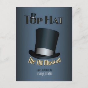 Irving Berlin Top Hat Musical Poster Postcard