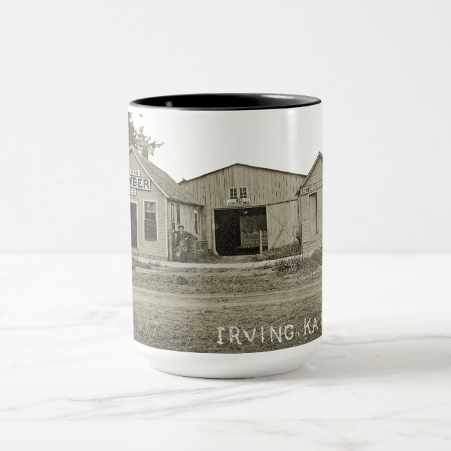 IRVING KANSAS LUMBER CO. PHOTO MARSHALL COUNTY KAN MUG (Center)