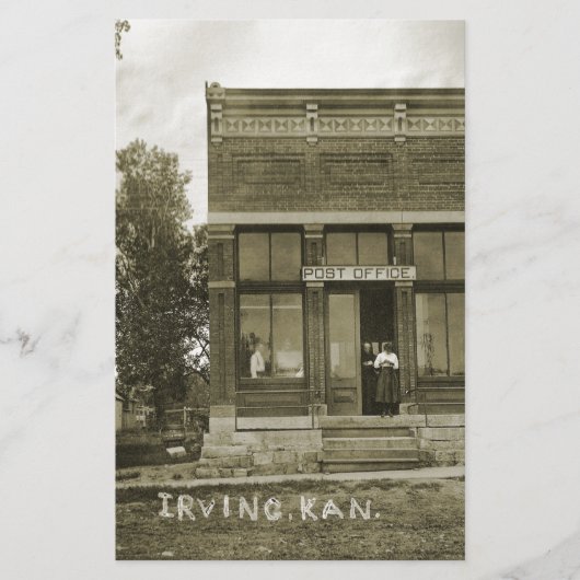 IRVING KANSAS POST OFFICE PHOTO MARSHALL COUNTY KS (Front)