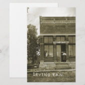 IRVING KANSAS POST OFFICE PHOTO MARSHALL COUNTY KS (Front/Back)