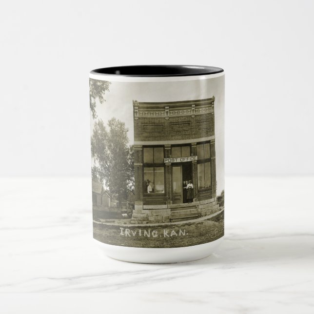 IRVING KANSAS POST OFFICE PHOTO MARSHALL COUNTY KS MUG (Center)