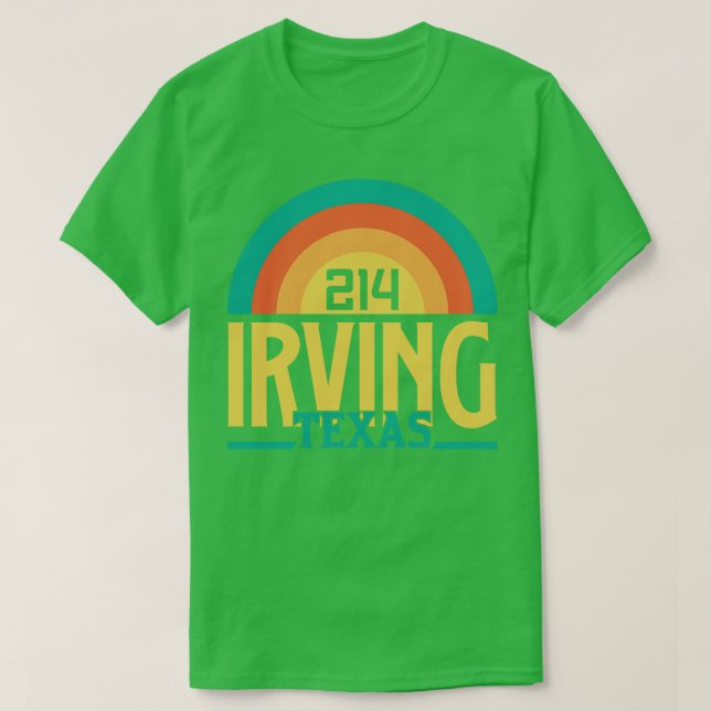 Irving Texas Area Code T-Shirt (Design Front)