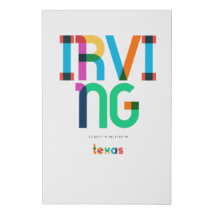 Irving Texas Mid Century, Pop Art, Faux Canvas Print