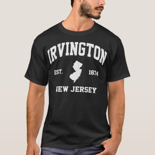 Irvington New Jersey NJ vintage state Athletic sty T_Shirt