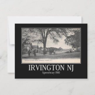 Irvington NJ Essex Country Speedway 1910 Postcard