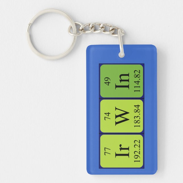 Irwin periodic table name keyring (Front)
