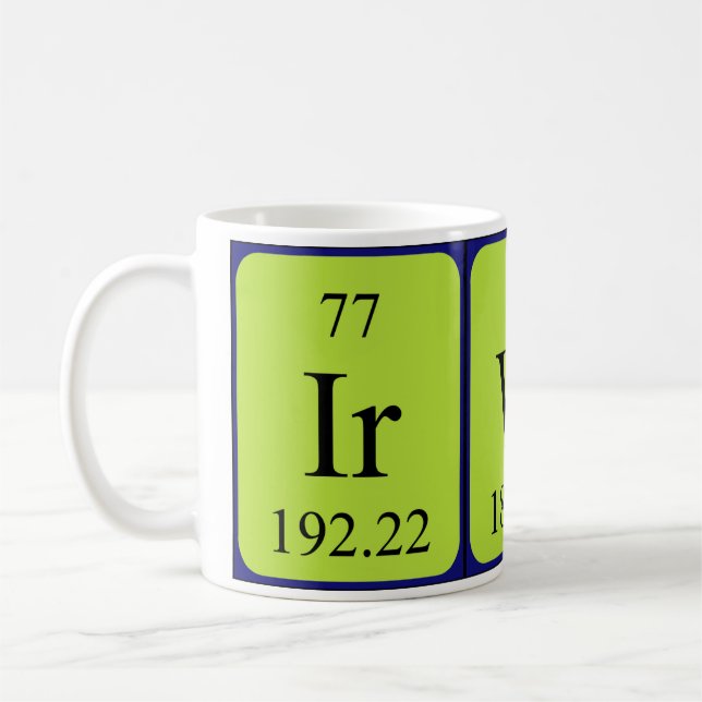 Irwin periodic table name mug (Left)