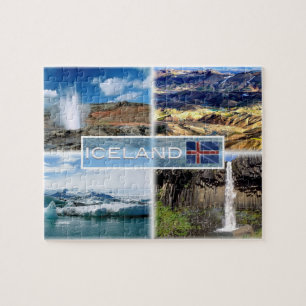 IS0003 Erupting geyser - Landmannalugar Jigsaw Puzzle