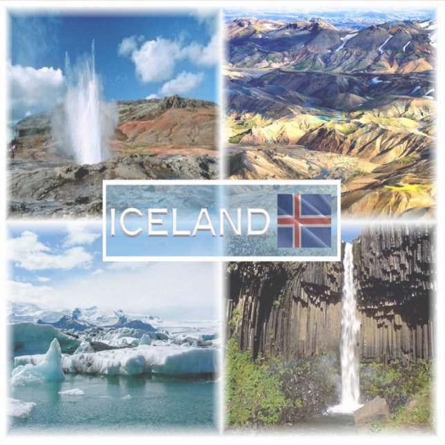 IS0003 Erupting geyser - Landmannalugar Sticker (Front)