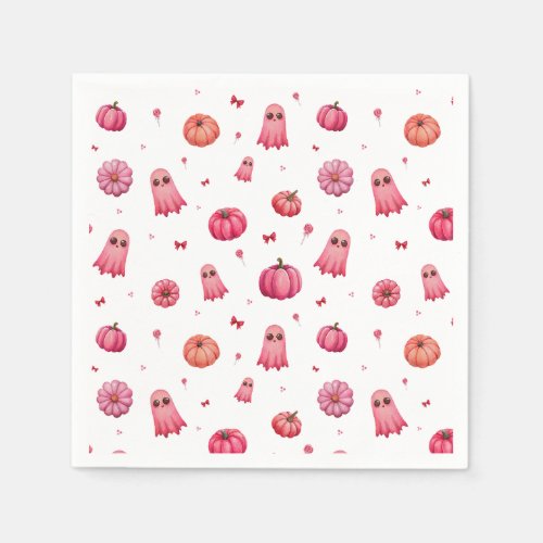 Is Almost Due Little Boo Halloween Baby Shower Napkins