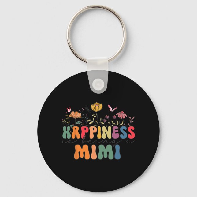 Is Being A Mimi Announcement Mothers Day  Keychain (Front)