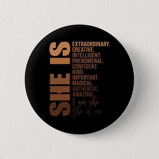 Is Black History Month Unapologetic African Junete Button (Front)