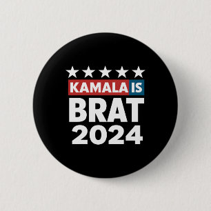 Is Brat Funny Quotes Feminist Women Girl Men  Button