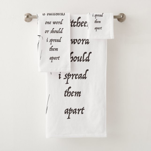 Is Buttcheeks one word Bath Towel Set (Insitu)