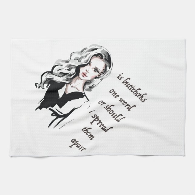 Is Buttcheeks one word Kitchen Towel (Horizontal)