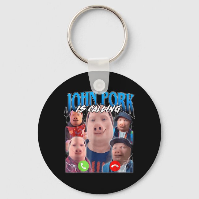 Is Calling Meme Brainrot Keychain (Front)