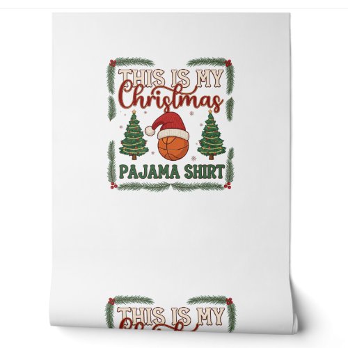 Is Christmas Pajama Basketball Santa Hat Trees Wallpaper