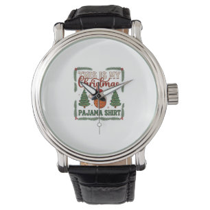 Is Christmas Pajama Basketball Santa Hat Trees Watch