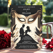 Is Dress Code Prom Costume Masquerade Ball Wedding Invitation