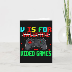 Is For Video Games Funny Valentine Gamer Game Love Card