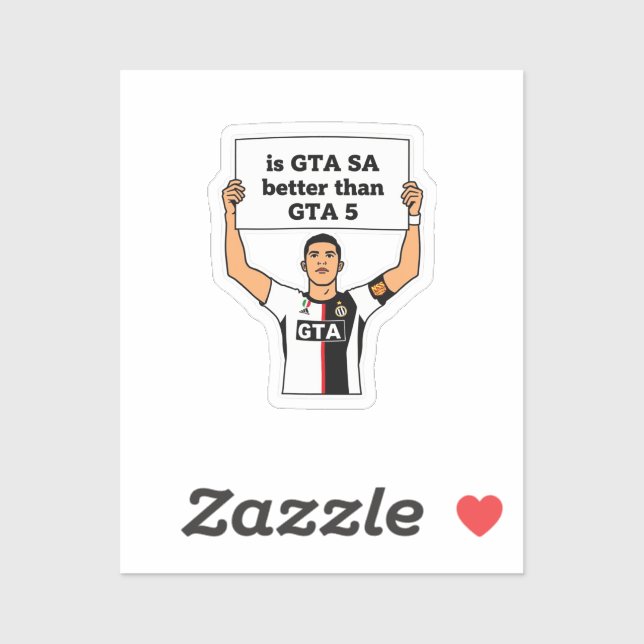 Is GTA SA better than GTA V statement  Sticker (Sheet)
