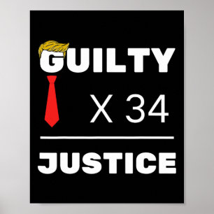Is Guilty Trump 2024 Election American Poster