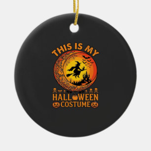 Is Halloween Costume Witch Castle Cauldron Ceramic Ornament