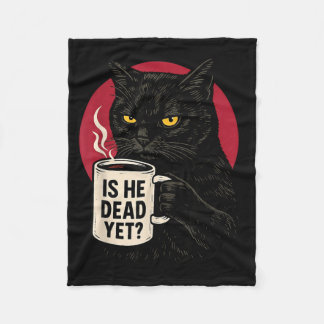 is He Vintage Dead Yet Dark Humor Retro Fleece Blanket