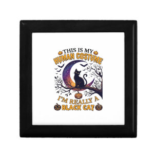 Is Human Costume Black Cat Halloween Moon_1 Gift Box