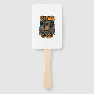 Is Human Costume Pug Halloween Pumpkin Tombstone_1 Hand Fan
