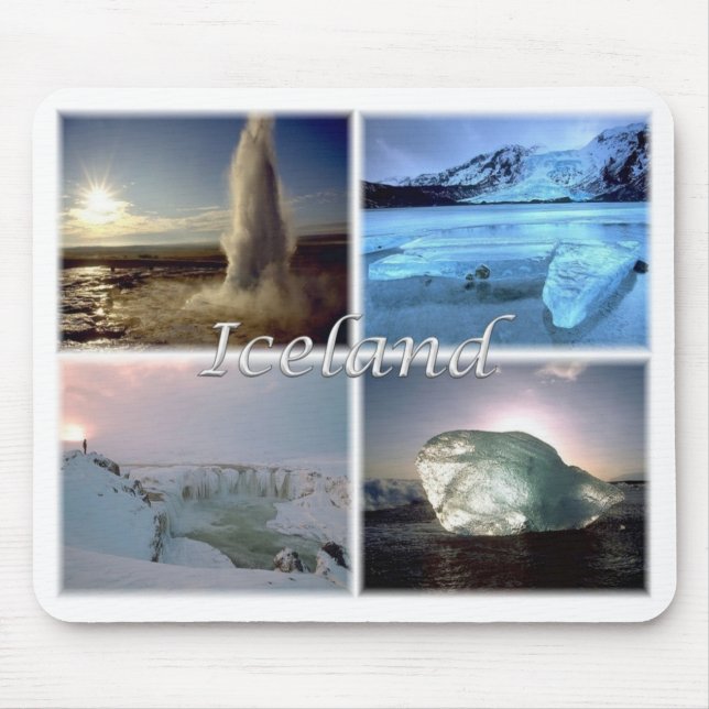 IS Iceland - Jokulsarlon - Gullfoss - Mouse Pad (Front)