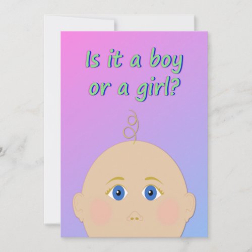 Is It a Boy or Girl - Gender Reveal Party Invite