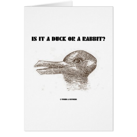 Is It A Duck Or A Rabbit? (Optical Illusion) Cards (Front)