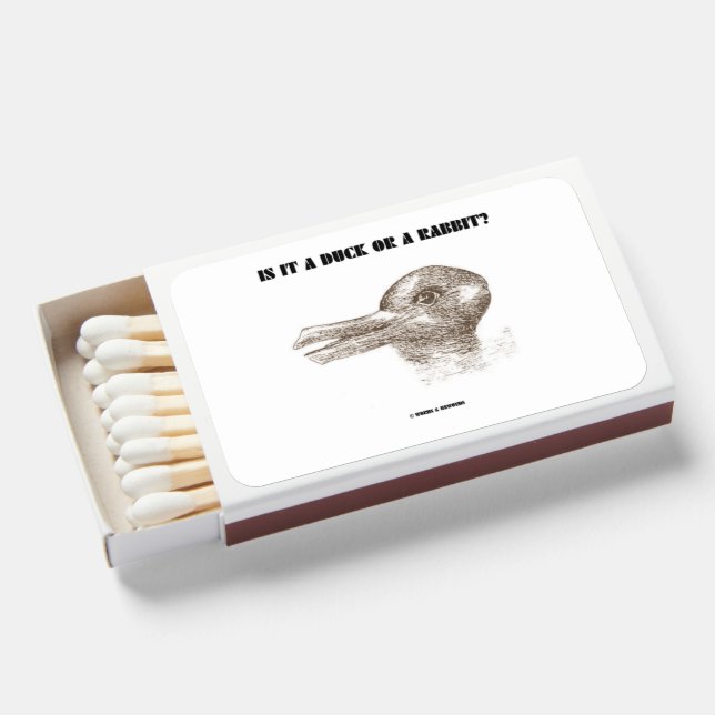 Is It A Duck Or A Rabbit? Optical Illusion  Matchboxes (Front Open)