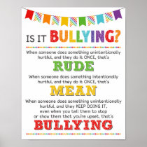 Is It Bullying Classroom Anti Bully Campaign Poster