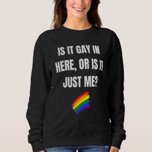 Is It Gay In Here Or Is It Just Me - Lgbt Pride Sweatshirt