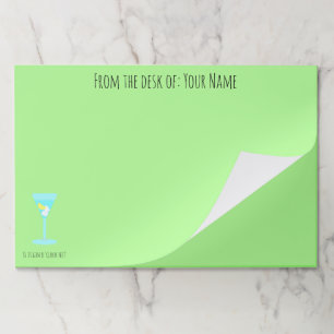 Is it gin o'clock yet? Personalised, your name Paper Pad