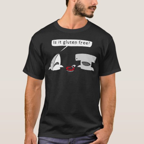 Is It Gluten Free Two Sharks Graphic  T_Shirt