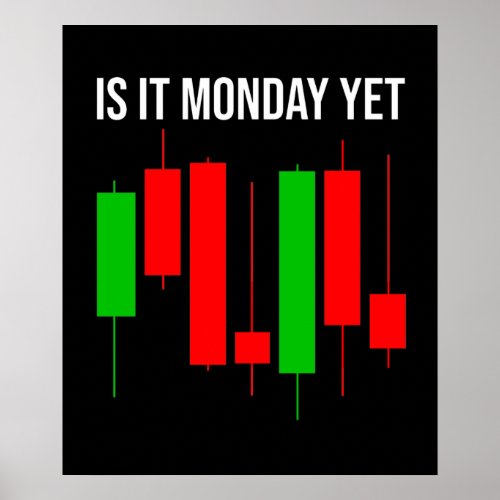 Is It Monday Yet Trading Funny Stock Trader Poster