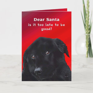 Is it too late to be Good? Labrador Funny Holiday Card