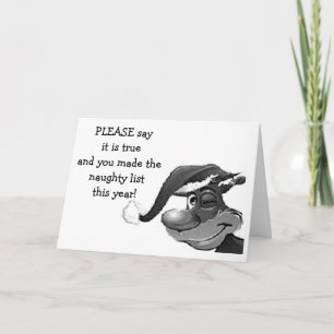 IS IT TRUE YOU MADE THE NAUGHTY LIST (THANKS) HOLIDAY CARD