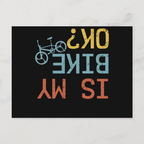 Is My Bike Ok BMX Bike Outdoor Passion Wheel Postcard