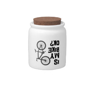 Is My Bike OK Funny Mountain Bike Candy Jar