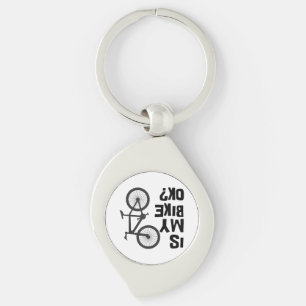 Is My Bike OK Funny Mountain Bike Keychain