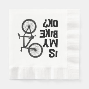 Is My Bike OK Funny Mountain Bike Napkins
