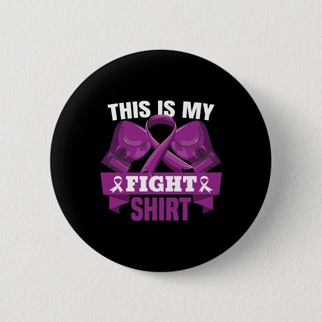 Is My Fight Fibromyalgia Fighter Support Strong  Button (Front)