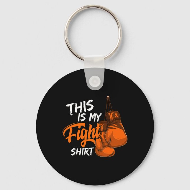 Is My Fight Leukemia Awareness Warrior Survivor  Keychain (Front)