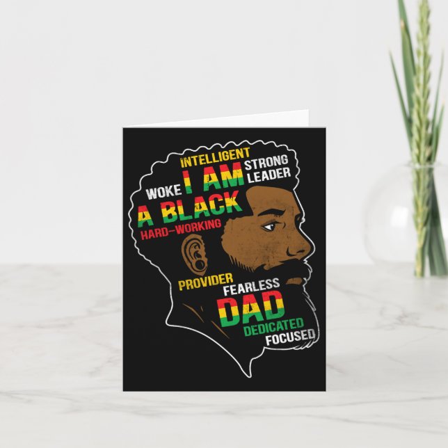 Is My Independence Day Black Dad Fathers Day Men  Card (Front)